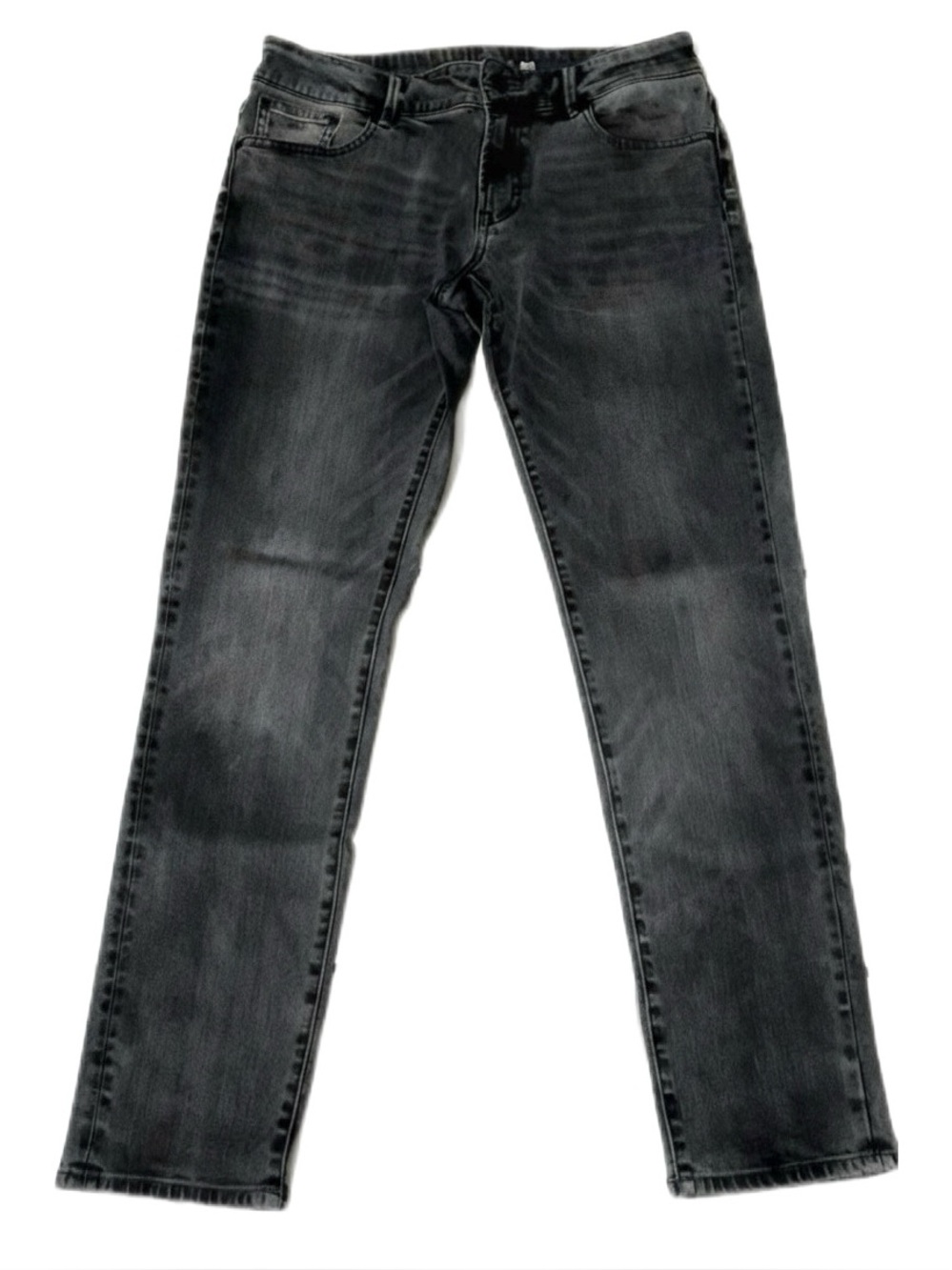 Denham Girlfriend Tapered Fit Faded Black Straight-Leg Jeans